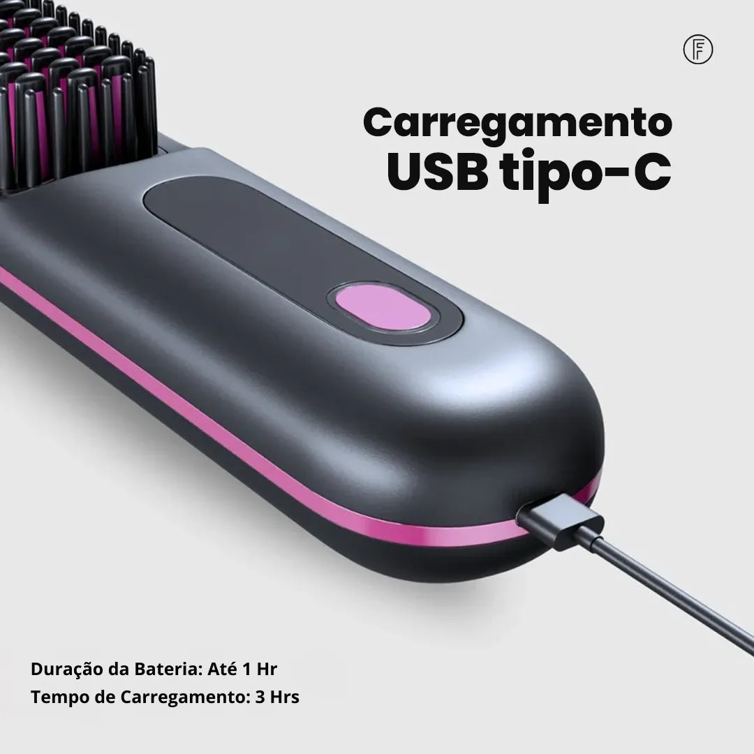Escova Alisadora Portátil - BeautyMax Pro