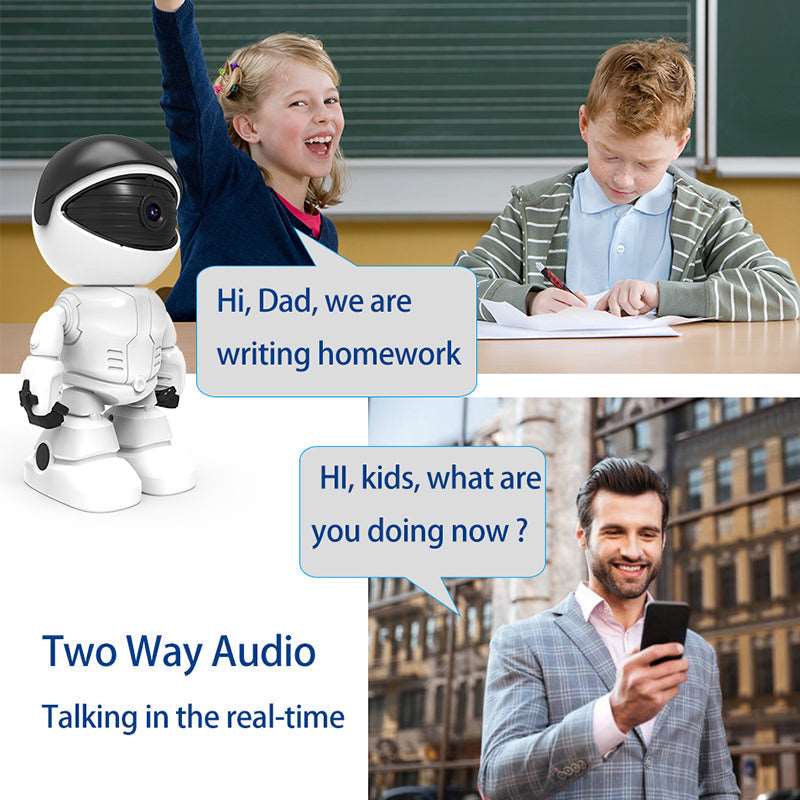 Câmera Segurança Espiã Wi Fi Robô 360 Graus