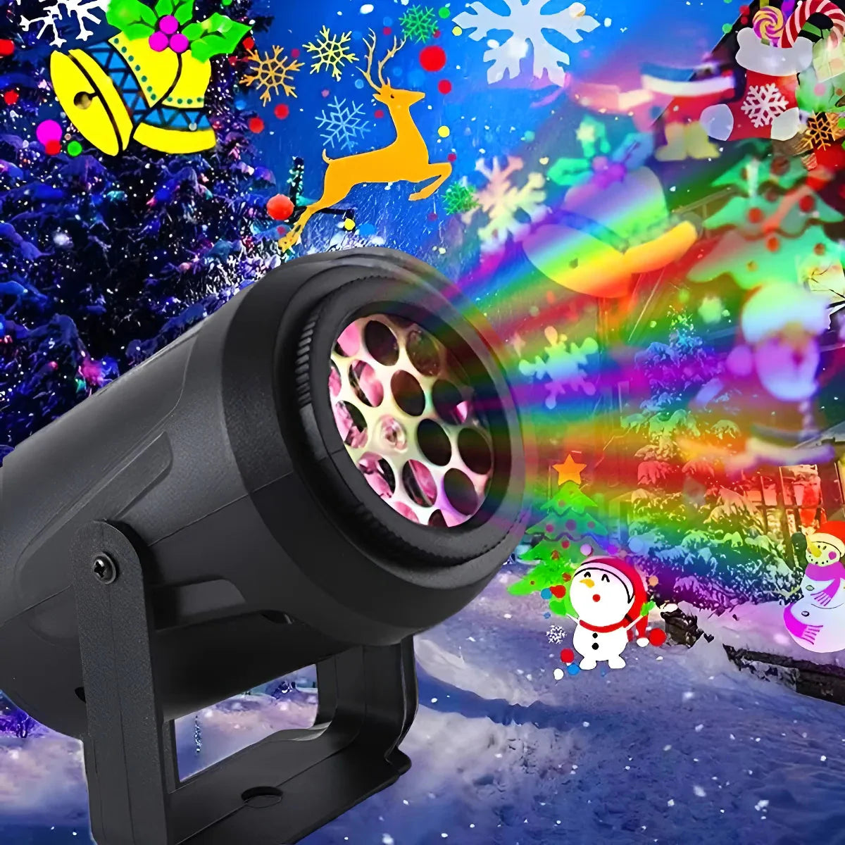 Projetor Natalino Led Desenhos - 16 Padrões QUEIMA ESTOQUE 🔥