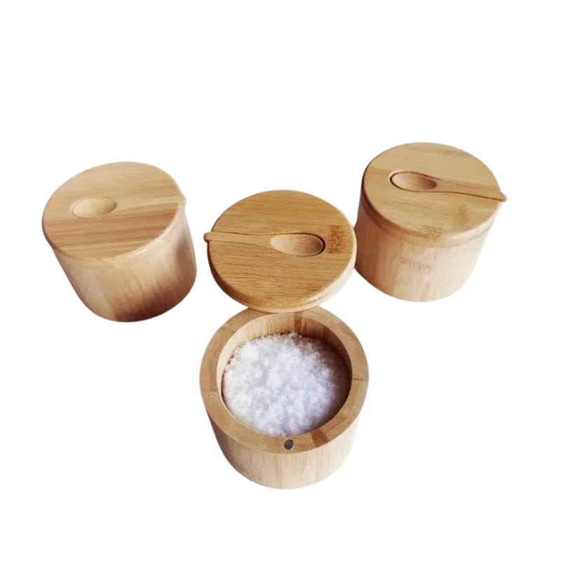 Houten & Bamboe Kruidenbakjes met Deksel – Stijlvolle Tafelorganisatie (1 stuk)