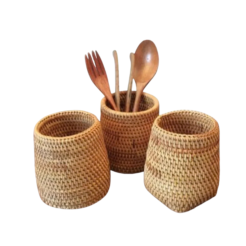 Rotan Opbergmand – Voor Keuken & Tafelgerei