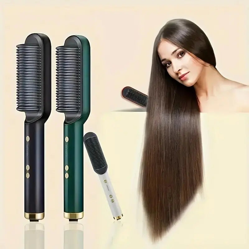 Escova Alisadora de Cabelo 3 em 1 - Bivolt